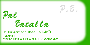 pal batalla business card